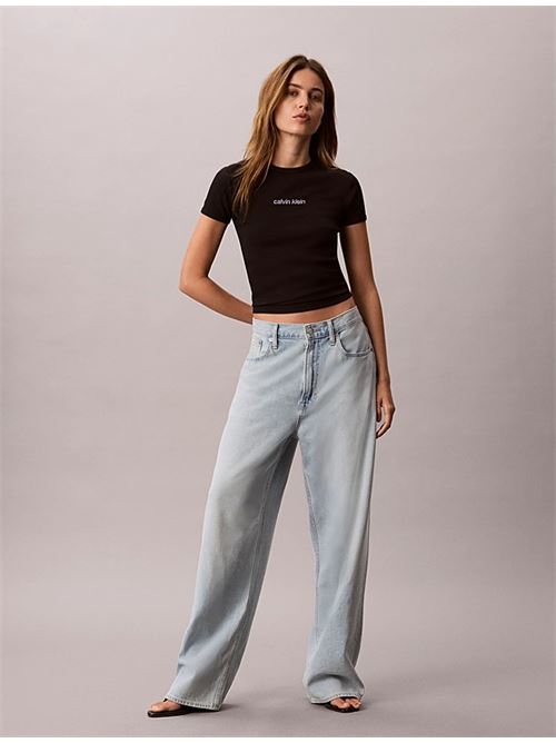 ss contur rib logo ringer tee CALVIN KLEIN JEANS | LV047G816GUB1